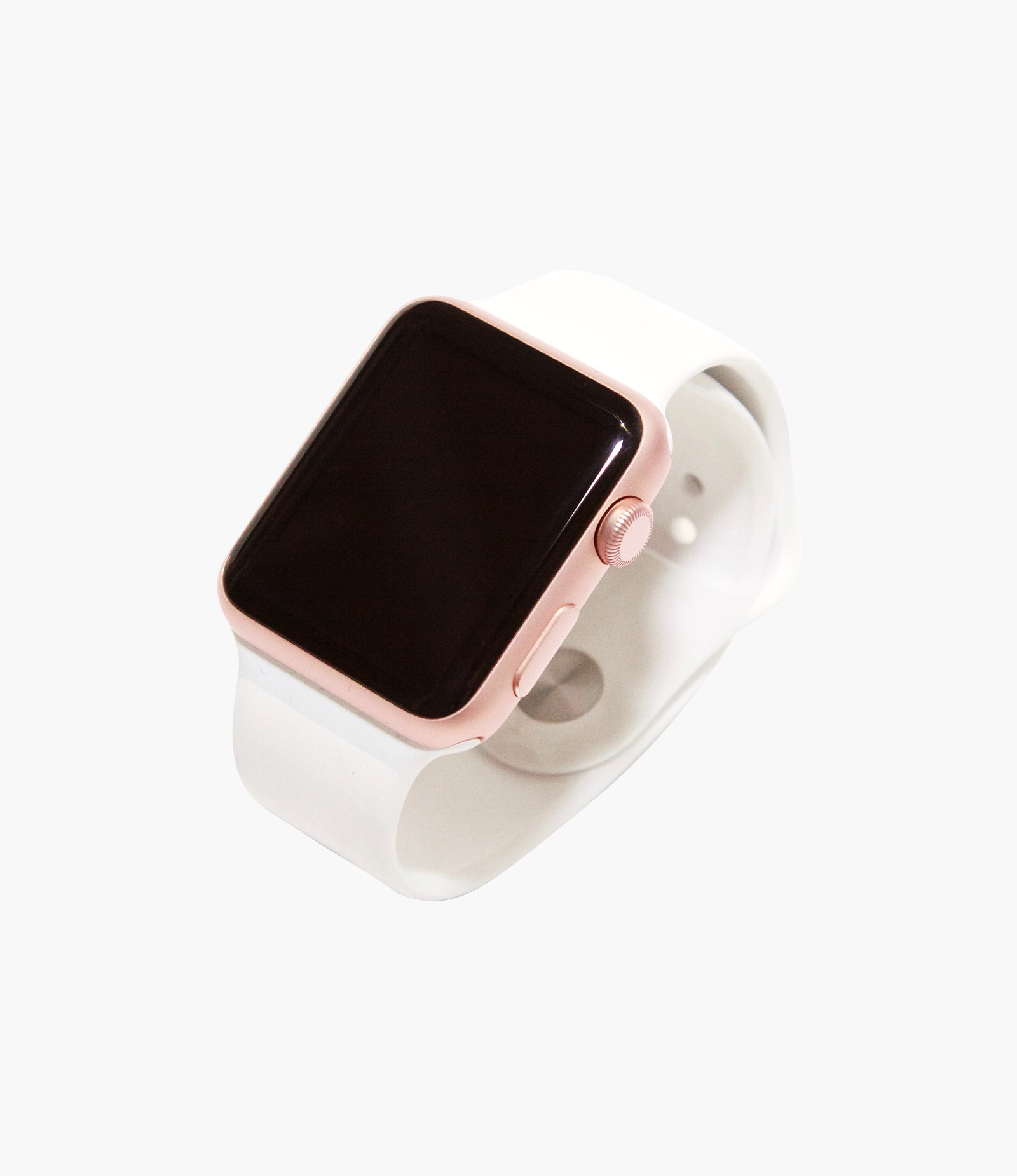 Apple Watch Series 2 Rosegold Aluminum Case with White Sport Band